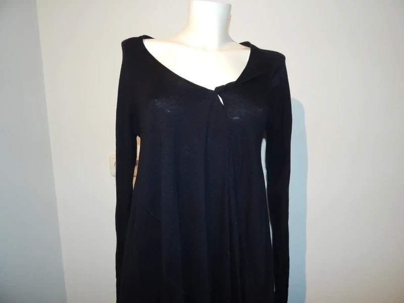 Rundholz Black label lange jurk draai in de stof hals M, Maat 38/40 (M), Verzenden, Zwart, Rundholz