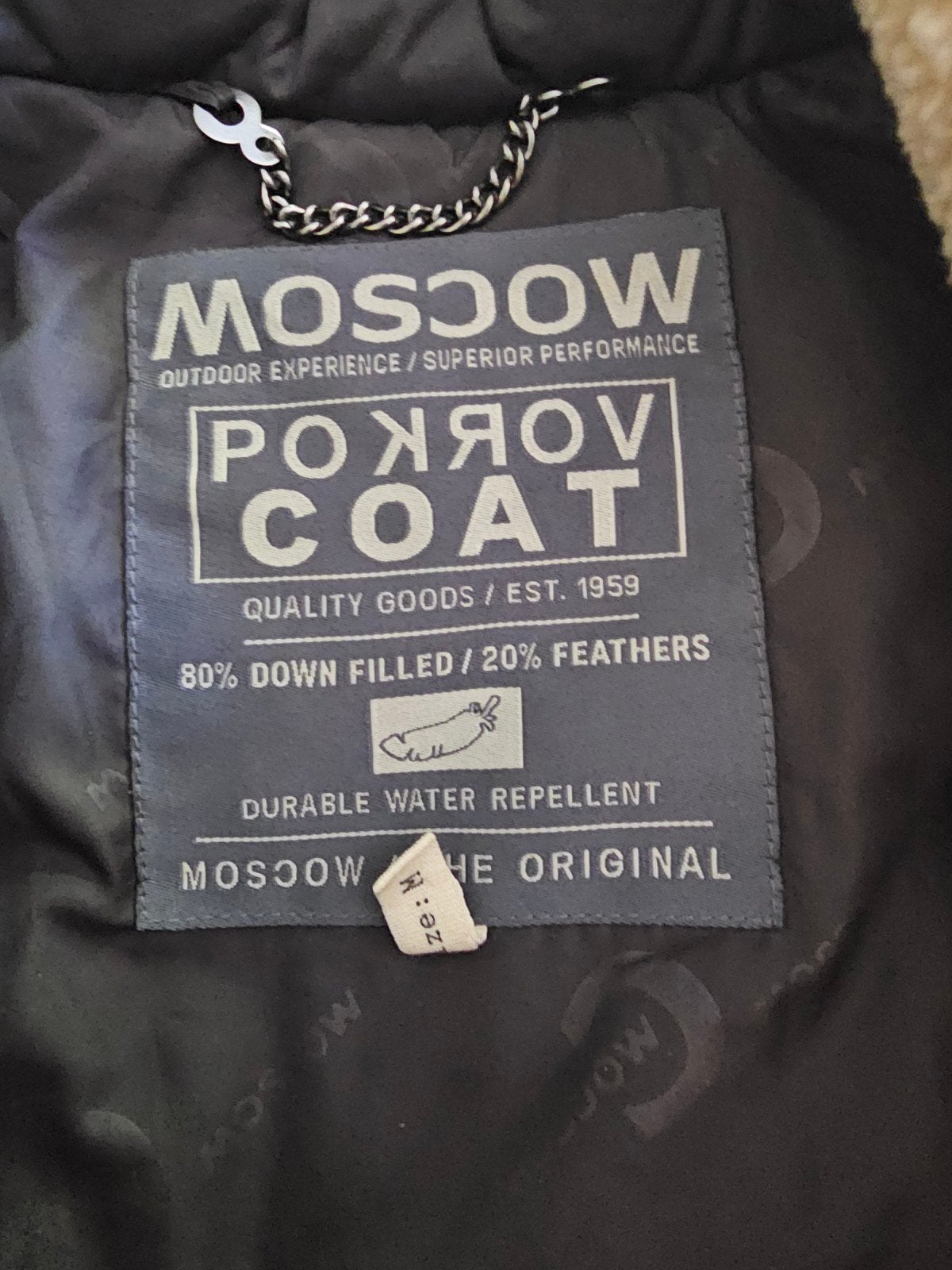 Mosscow Pokrov Coat - Zwart donsjack met teddy voering, Maat 38/40 (M), Zwart, Ophalen of Verzenden, Zo goed als nieuw