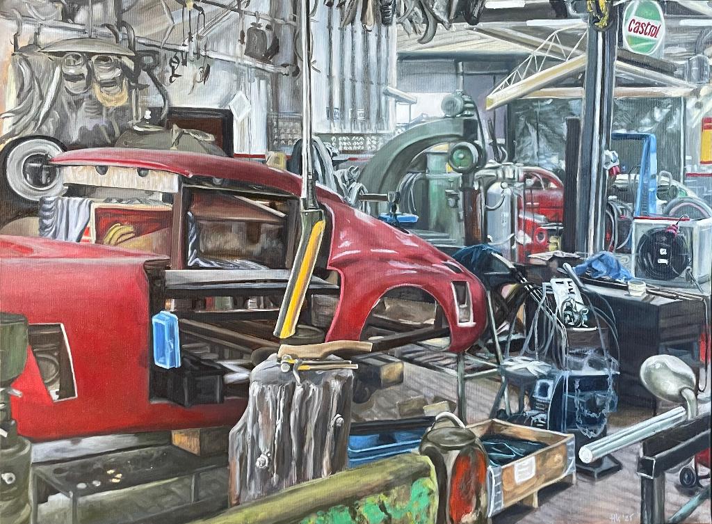 Ferrari 250 swb art voor de mancave., Ophalen of Verzenden