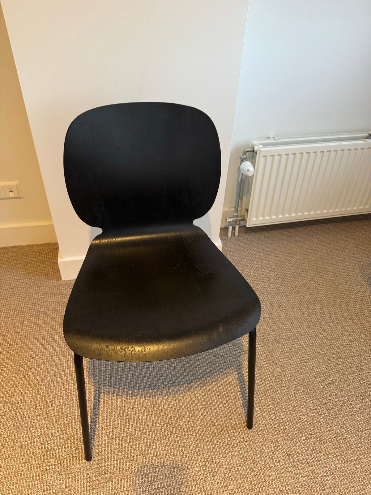 Zwarte houten stoelen - set van 5, Ophalen, Gebruikt, Zwart, Vijf, Zes of meer stoelen