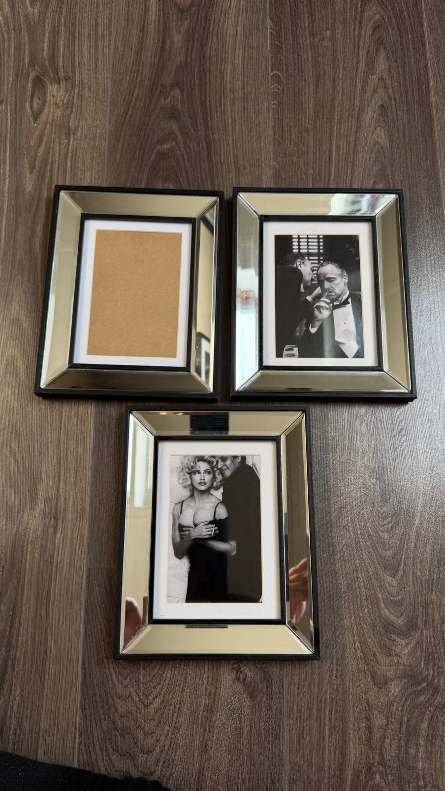 Fotolijsten met spiegelrand, Ophalen, Zo goed als nieuw, Standaard fotolijst, Glas