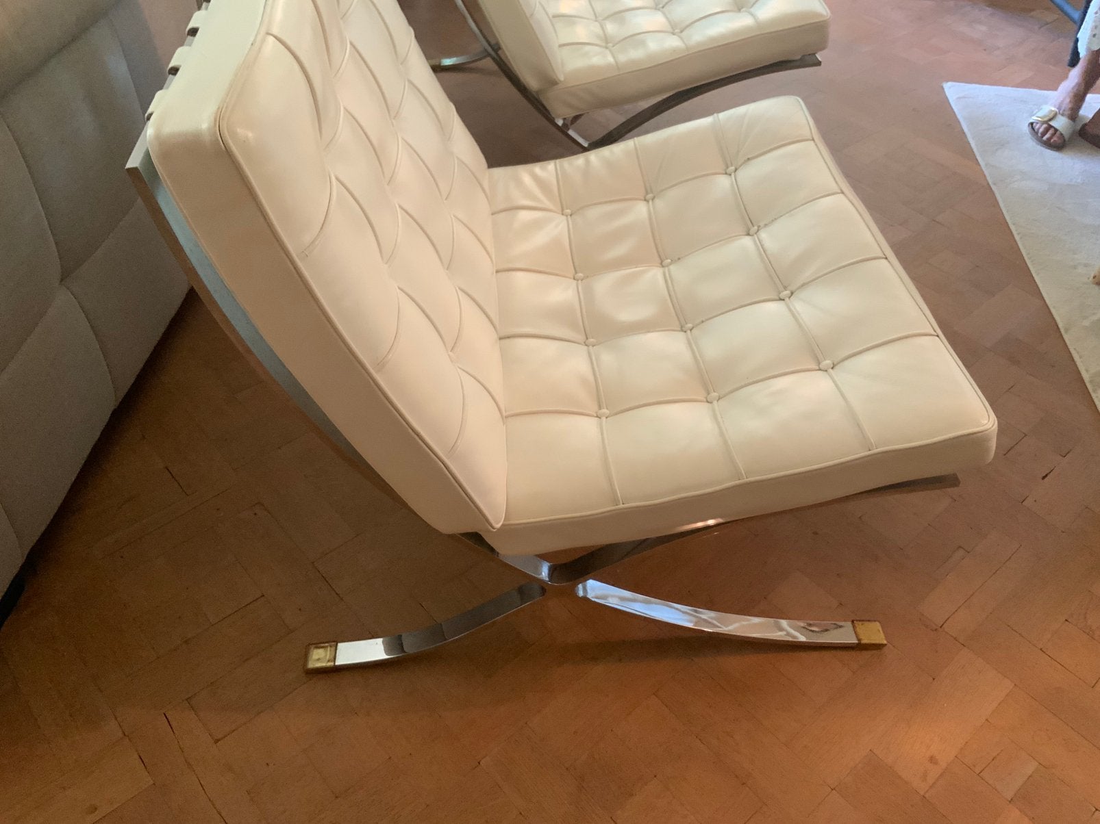 Barcelona chairs made by Kubikoff vroege replica, Huis en Inrichting, Ophalen, Tweepersoons, Zo goed als nieuw, Minder dan 150 cm