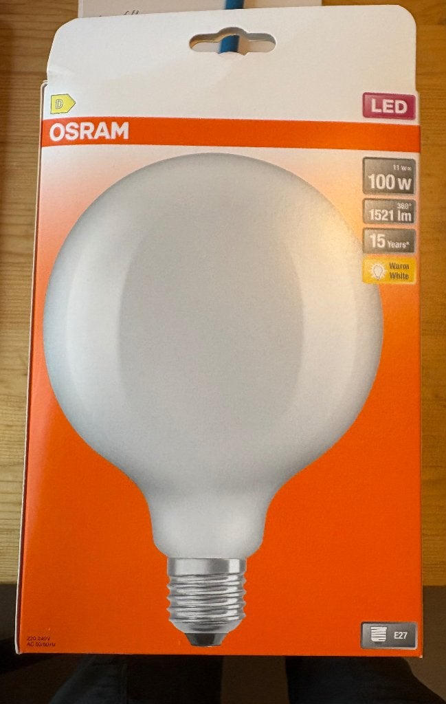 Osram LED lamp bol 1521 lm, Huis en Inrichting, Lampen | Losse lampen, Led-lamp, Osram, 60 watt of meer, Nieuw