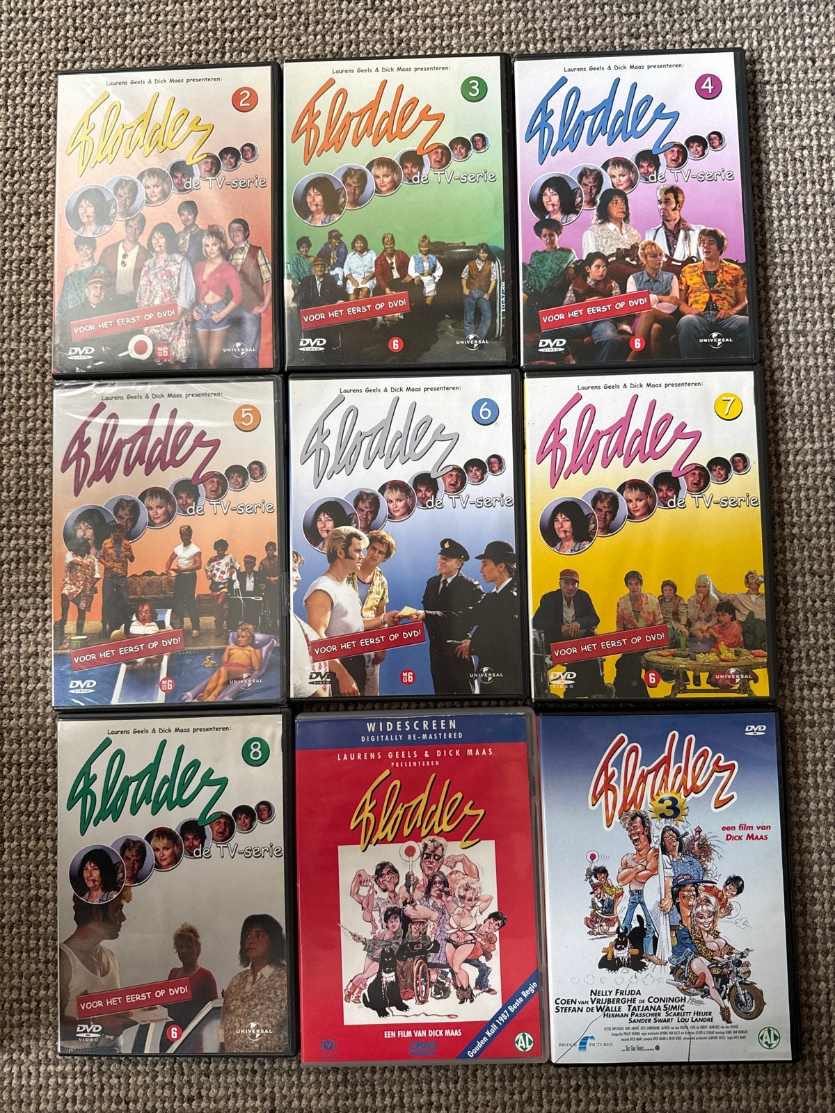 Flodder, Seizoen 2 t/m 8 en Flodder films 1 en 3, Seizoen 4, Breedbeeld, Zo goed als nieuw, Komedie