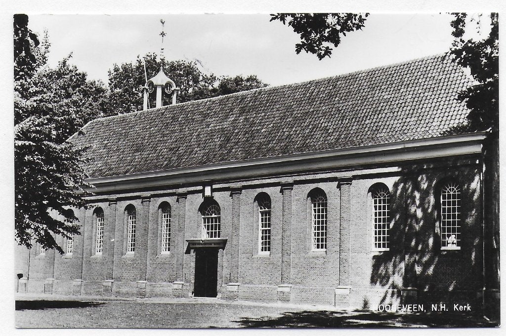 Hoogeveen N H Kerk oude gelopen Ansichtkaart ( A2149), Ophalen of Verzenden, 1960 tot 1980, Gelopen, Drenthe