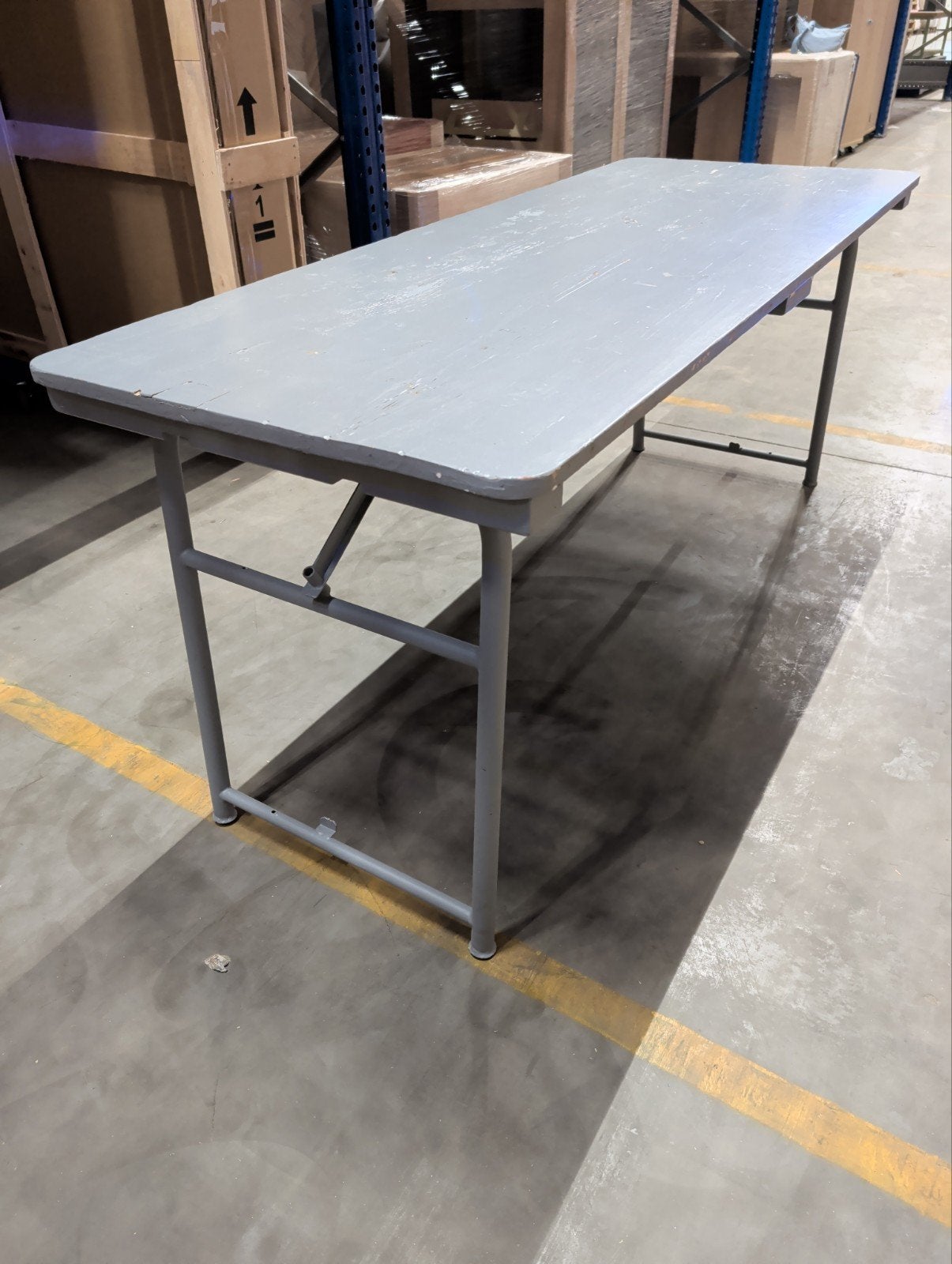 Robuuste klaptafel - Grijs - leuk als bureau, Ophalen, Gebruikt