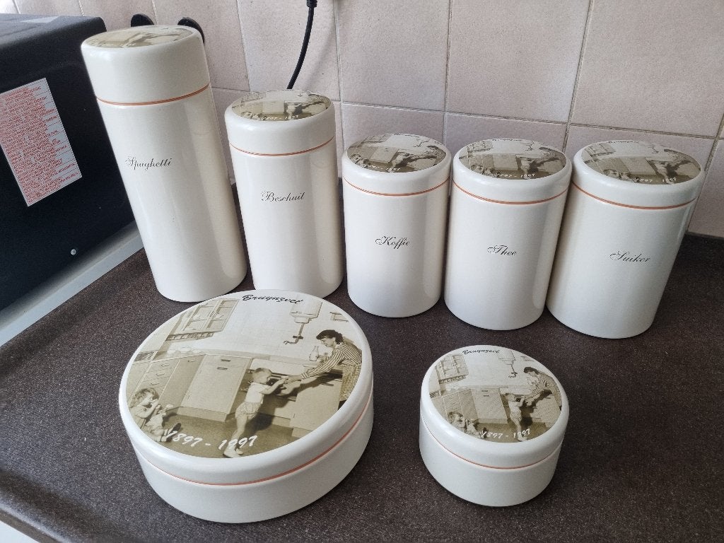 Voorraadbussen Brabantia set, Beige, Nieuw, Ophalen of Verzenden, Voorraadpot