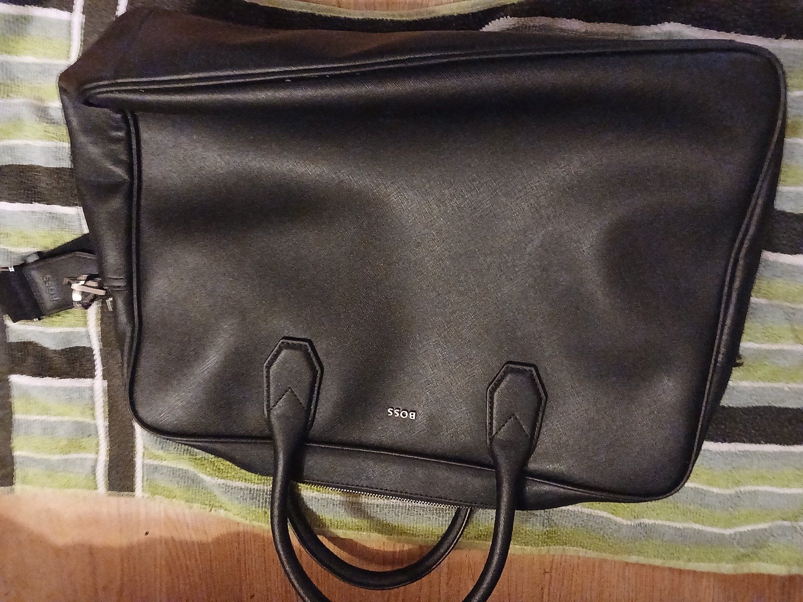 Stijlvolle Zwarte BOSS Handtas/Laptoptas, Sieraden, Tassen en Uiterlijk, Ophalen of Verzenden, Zo goed als nieuw, Zwart, Handtas