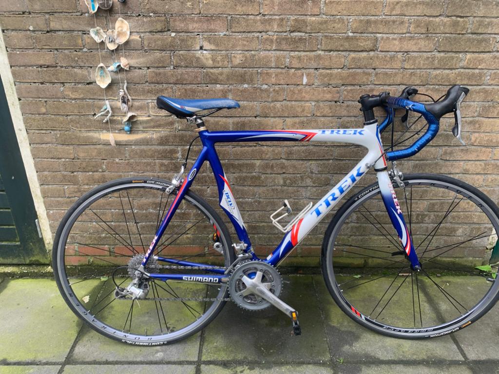 Trek racefiets - Blauw/Wit - Shimano afgemonteerd, 28 inch, Gebruikt, Aluminium, 57 tot 61 cm