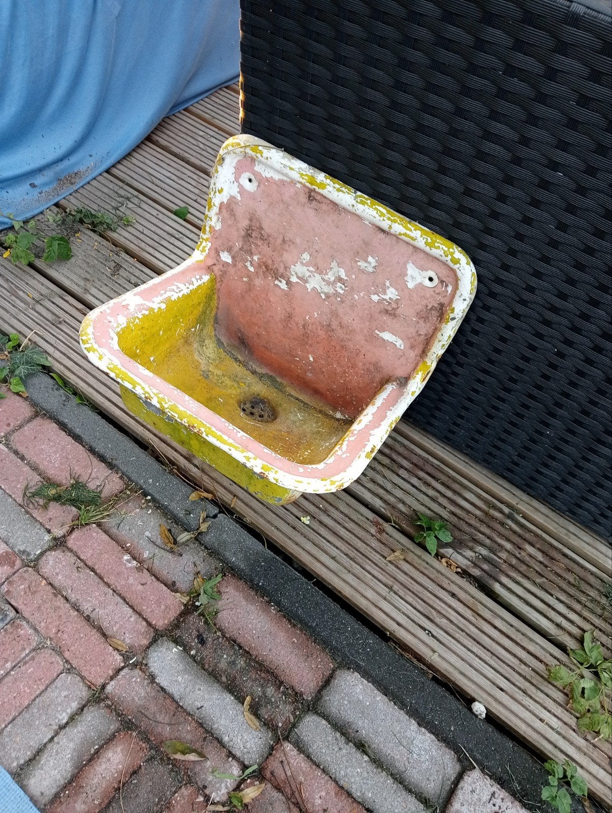 Ijzeren wasbakje, Antiek en Kunst, Curiosa en Brocante, Ophalen