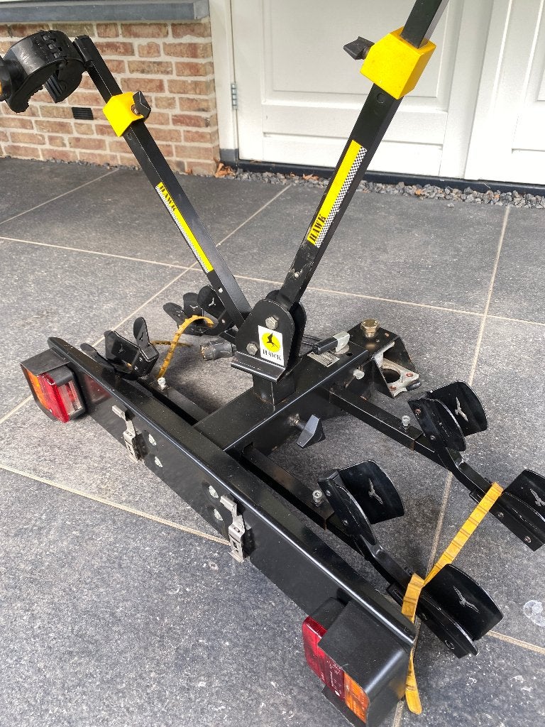 Spinder Hawk fietsendrager, Ophalen, 2 fietsen, Gebruikt, Trekhaakdrager