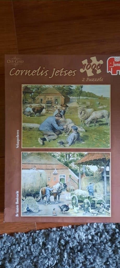 Cornelis Jetses puzzels Schaapscheren en laatste Hooivracht, Hobby en Vrije tijd, Ophalen of Verzenden, 500 t/m 1500 stukjes, Zo goed als nieuw