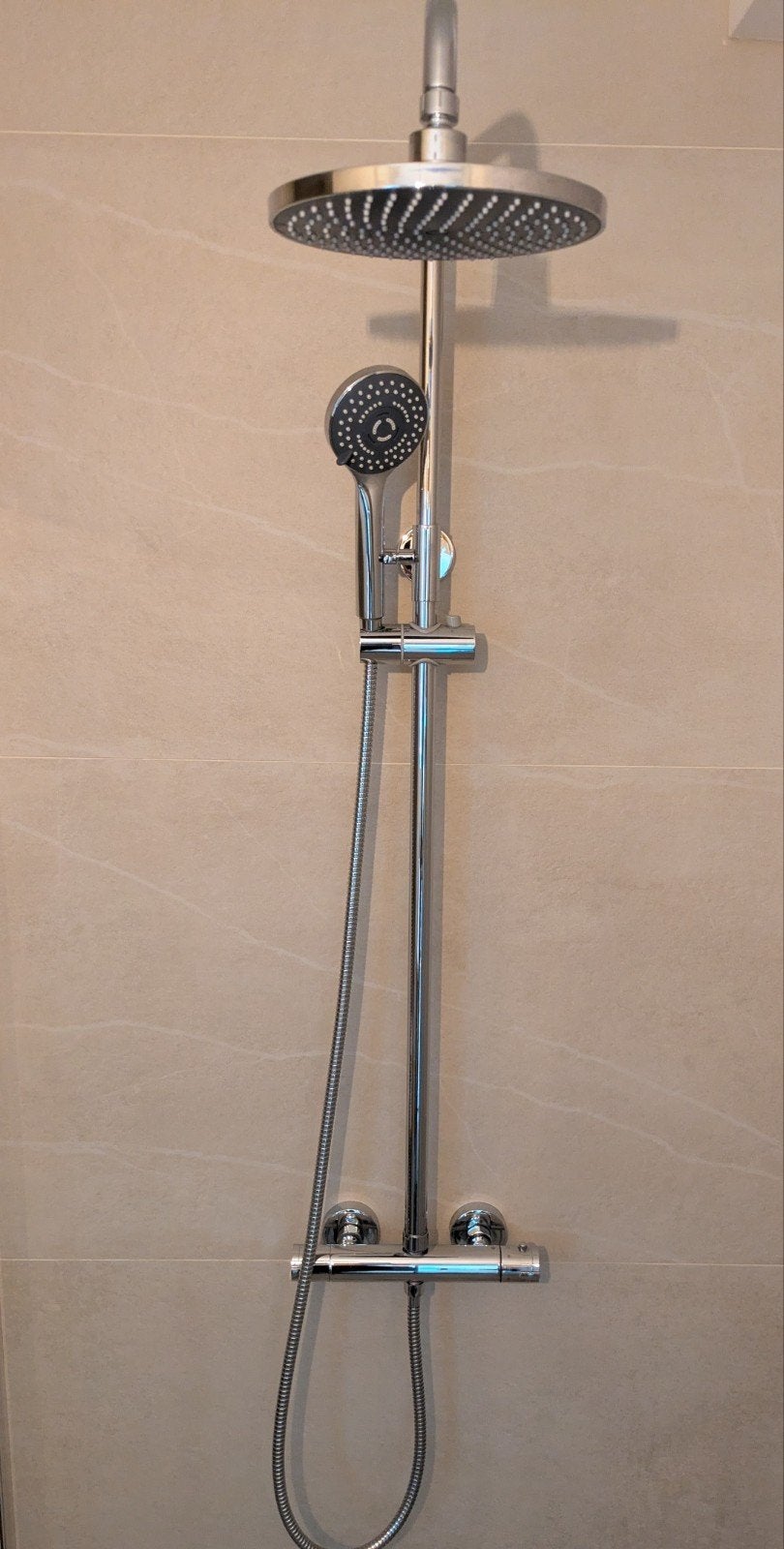 Regendoucheset 12cm hartafstand, Ophalen, Zo goed als nieuw, Met douche