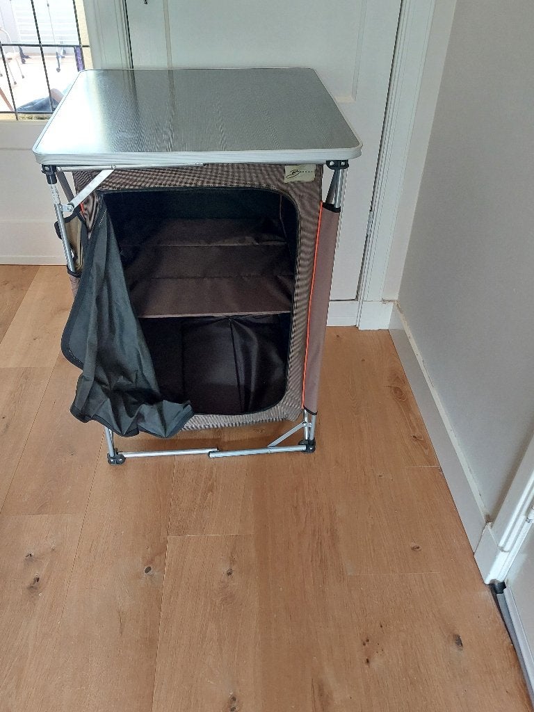 BARDANI Campingkast met bovenblad, Caravans en Kamperen, Ophalen, Zo goed als nieuw, Campingkast