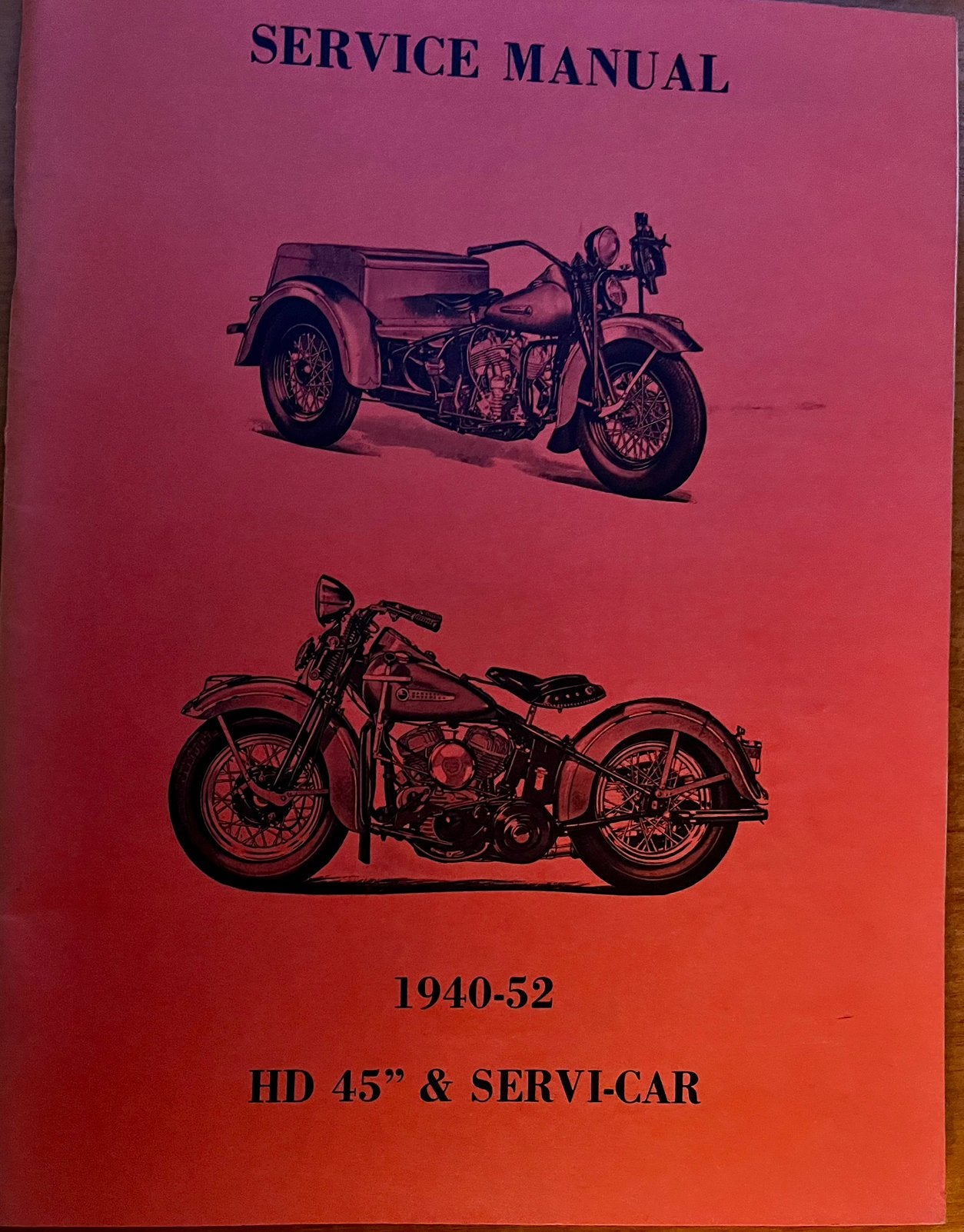 HD 45” & Servicar Service Manual, Ophalen of Verzenden, Harley-Davidson of Buell