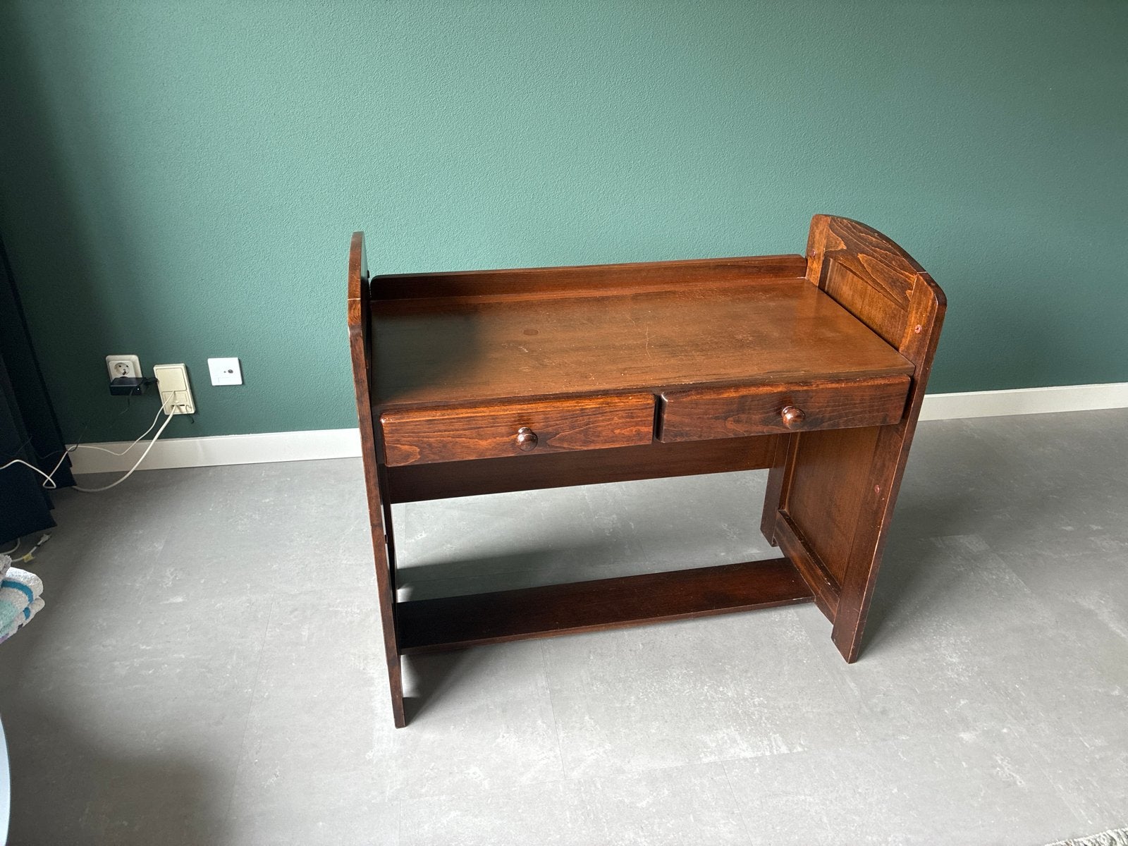 Vintage houten bureau / commode / make-up tafel, Huis en Inrichting, Ophalen, Overige typen, Gebruikt, Overige merken