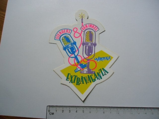sticker oud Radio Veronica Stenders Van Inkel Extravaganza, Verzenden, Zo goed als nieuw, Bedrijf of Vereniging