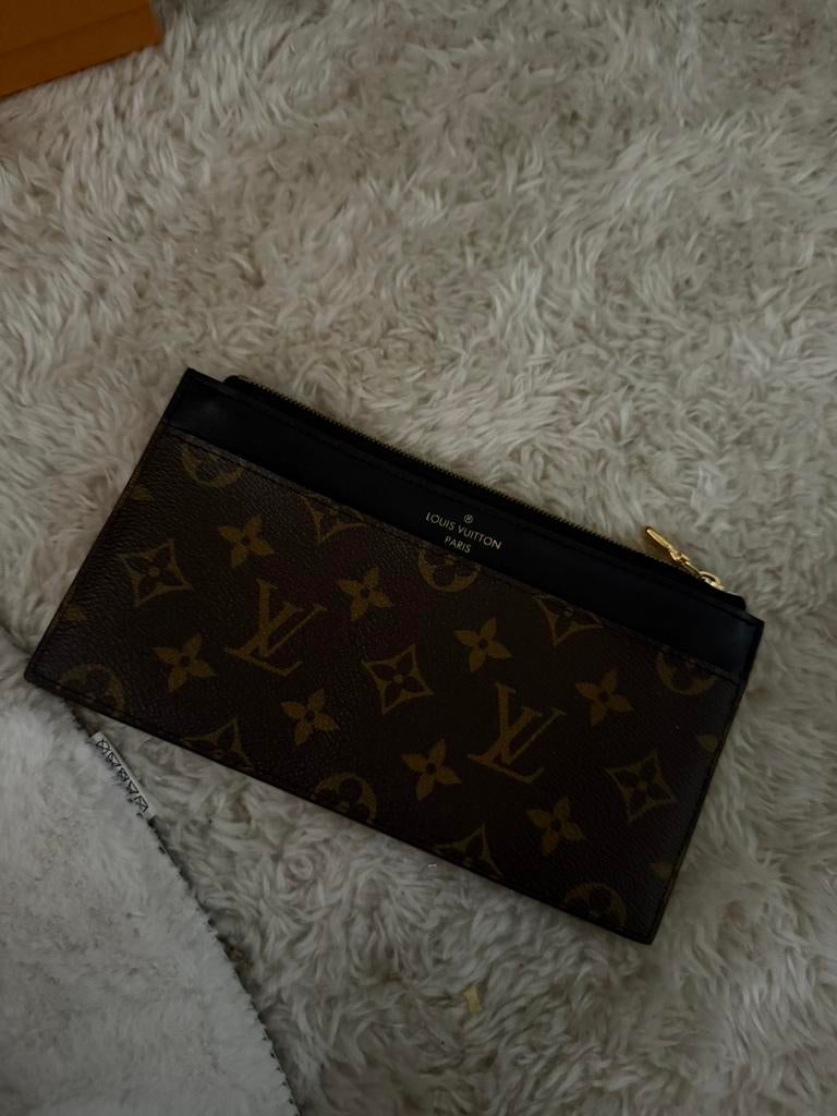 Louis Vuitton slim purse wallet, Ophalen of Verzenden, Nieuw, Zwart, Leer