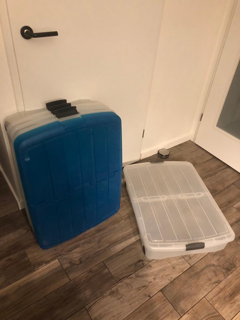 ️ IRIS OHYAMA Bedrollerbox rollerbox opbergbox met deksel, Ophalen, Zo goed als nieuw