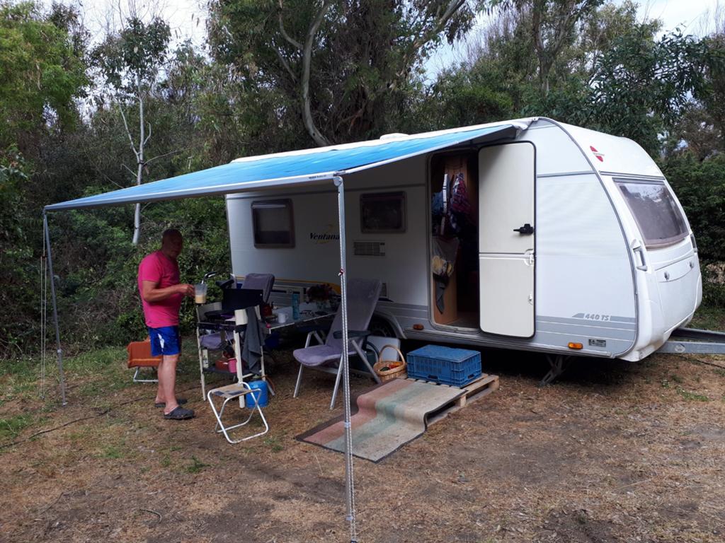 Zakluifel Obelink Markies 400 voor caravan, Ophalen, Gebruikt