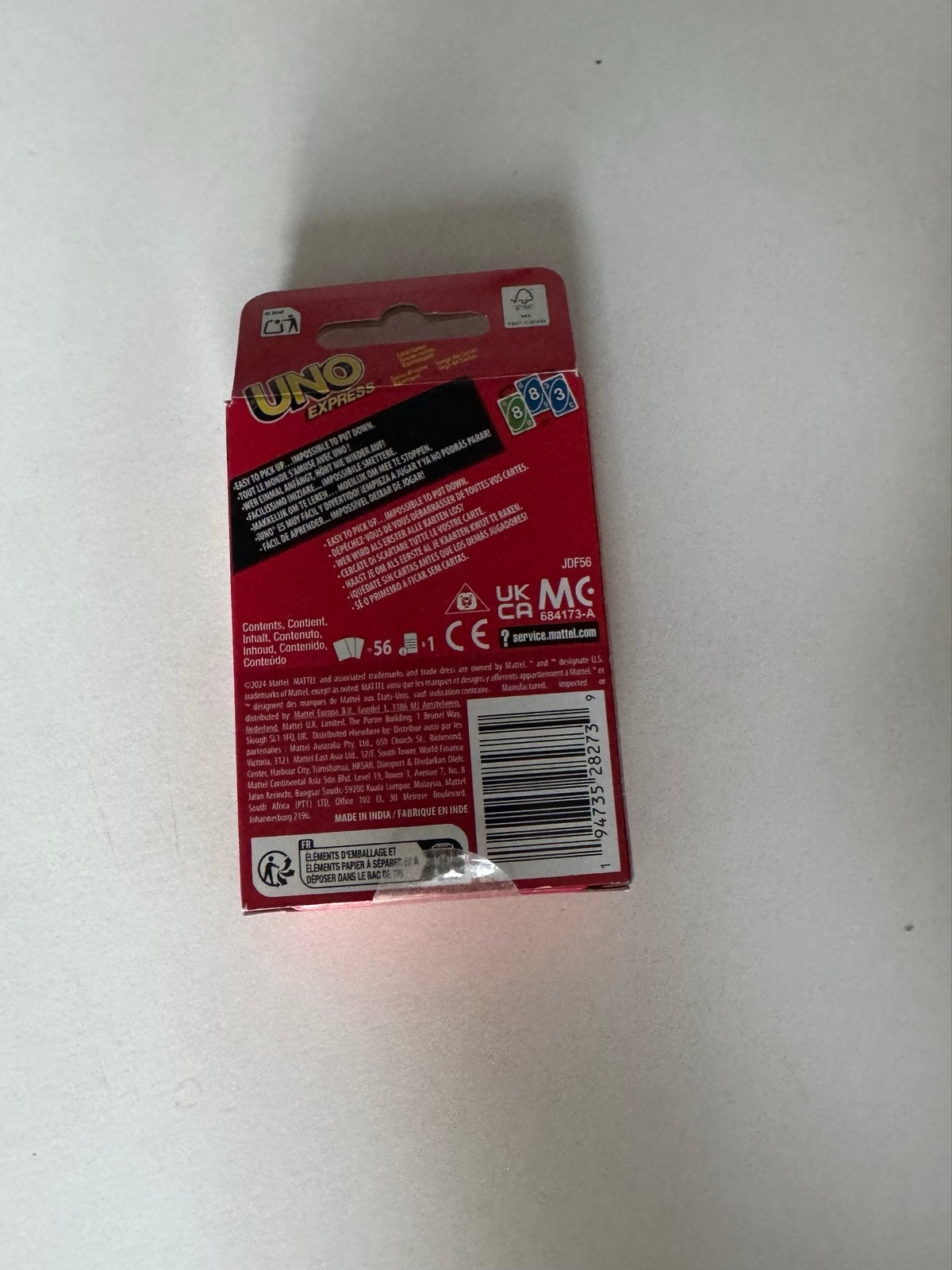 UNO Express Kaartspel - Compact en Snel, Een of twee spelers, Ophalen, Nieuw