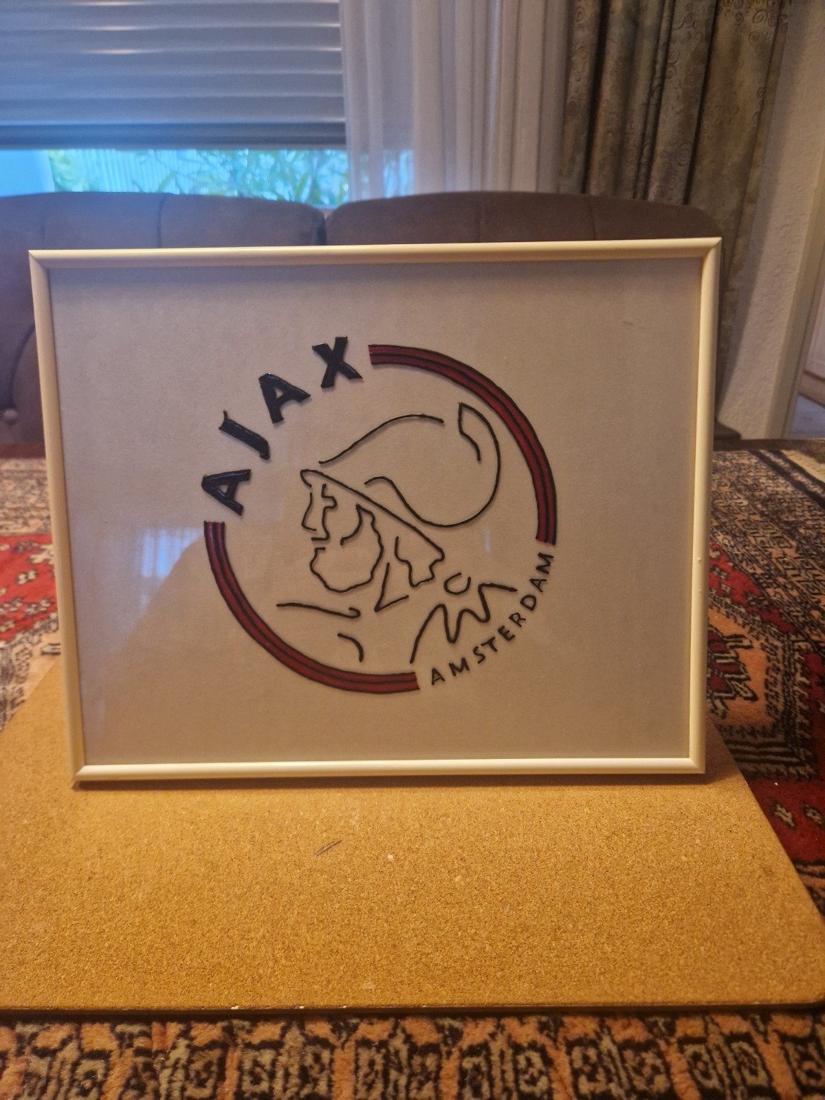AJAX AMSTERDAM  op glas in zeer mooie staat, Ophalen of Verzenden, Zo goed als nieuw, Ajax, Overige typen