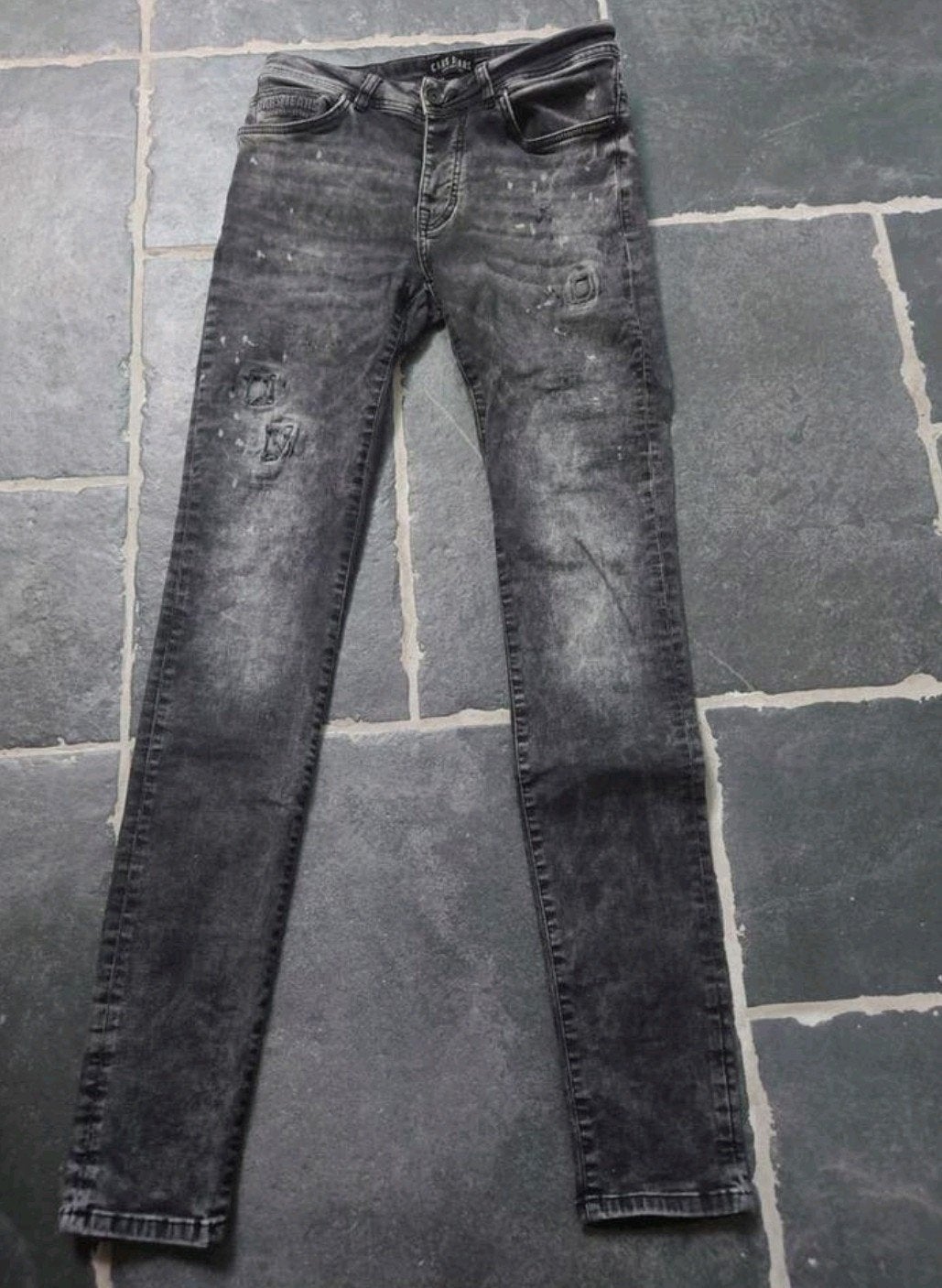 Cars Jeans, ARON, Super Skinny, black used, W30 L34. Rob3034, Cars Jeans, Zwart, W32 (confectie 46) of kleiner, Ophalen of Verzenden
