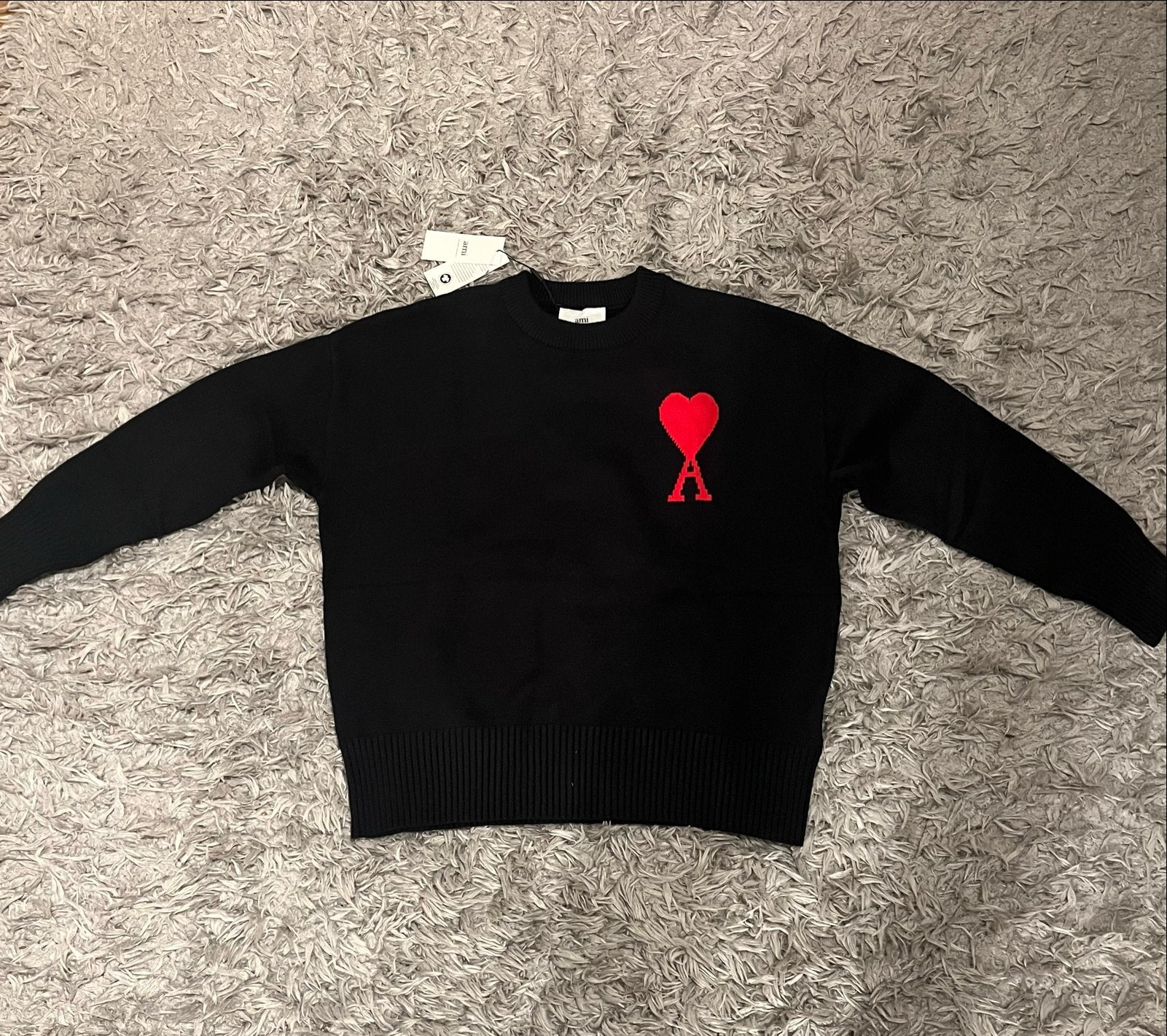 Ami Paris Trui Zwart Maat M, Kleding | Heren, Truien en Vesten, Ophalen of Verzenden, Zo goed als nieuw, Maat 48/50 (M), Zwart