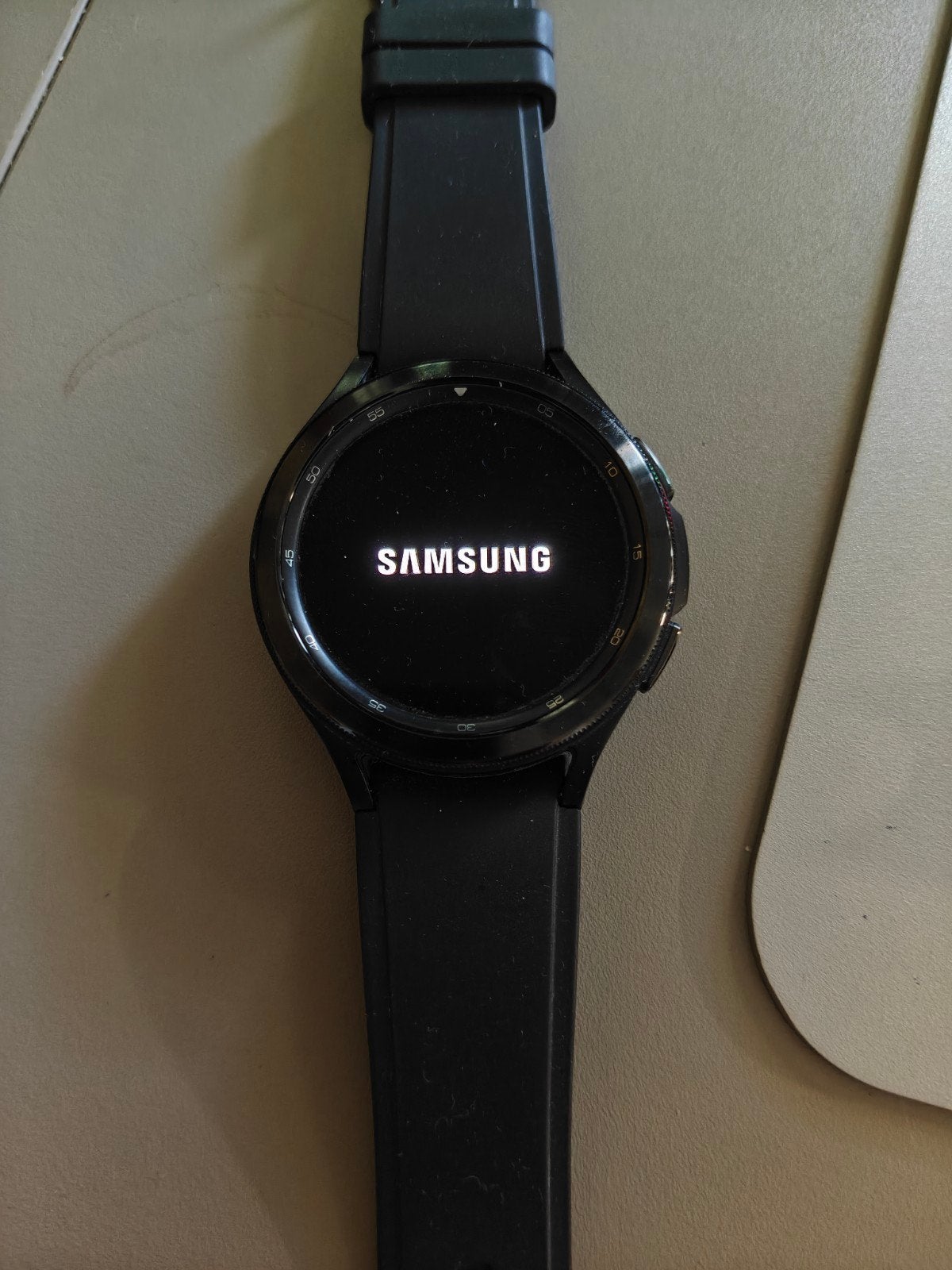 Samsung Galaxy Watch4 Classic - Zwart, Android Smartwatch, Ophalen, Gebruikt, Zwart, GPS