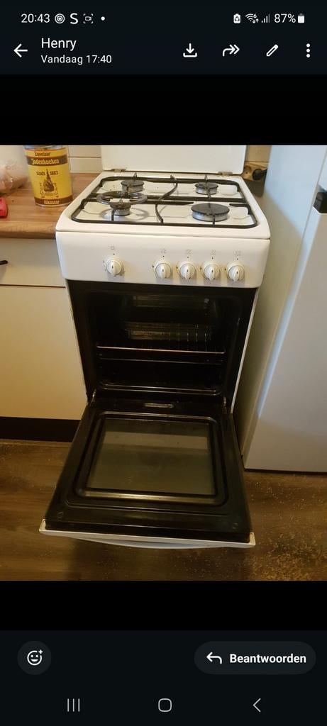 Wasmachine, koel/vrieskast,gasfornuis, Gas, Vrijstaand, 85 tot 90 cm, 4 kookzones