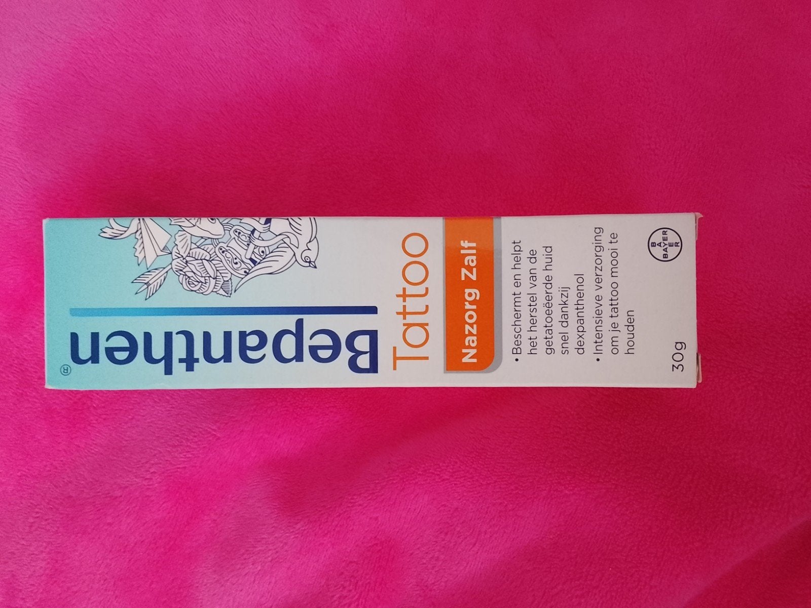 Bepanthen Tattoo Nazorg Zalf 30g - Nieuw, Ophalen of Verzenden, Nieuw, Bodylotion, Crème of Olie