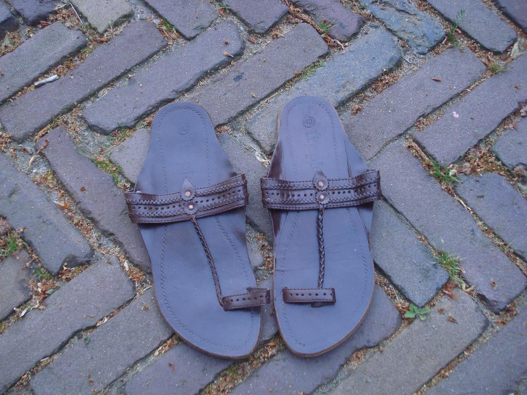 BOHO IBIZA FESTIVAL BRUINE SLIPPERS 39 GRATIS VERZENDING, Slippers, Bruin, Verzenden, Nieuw