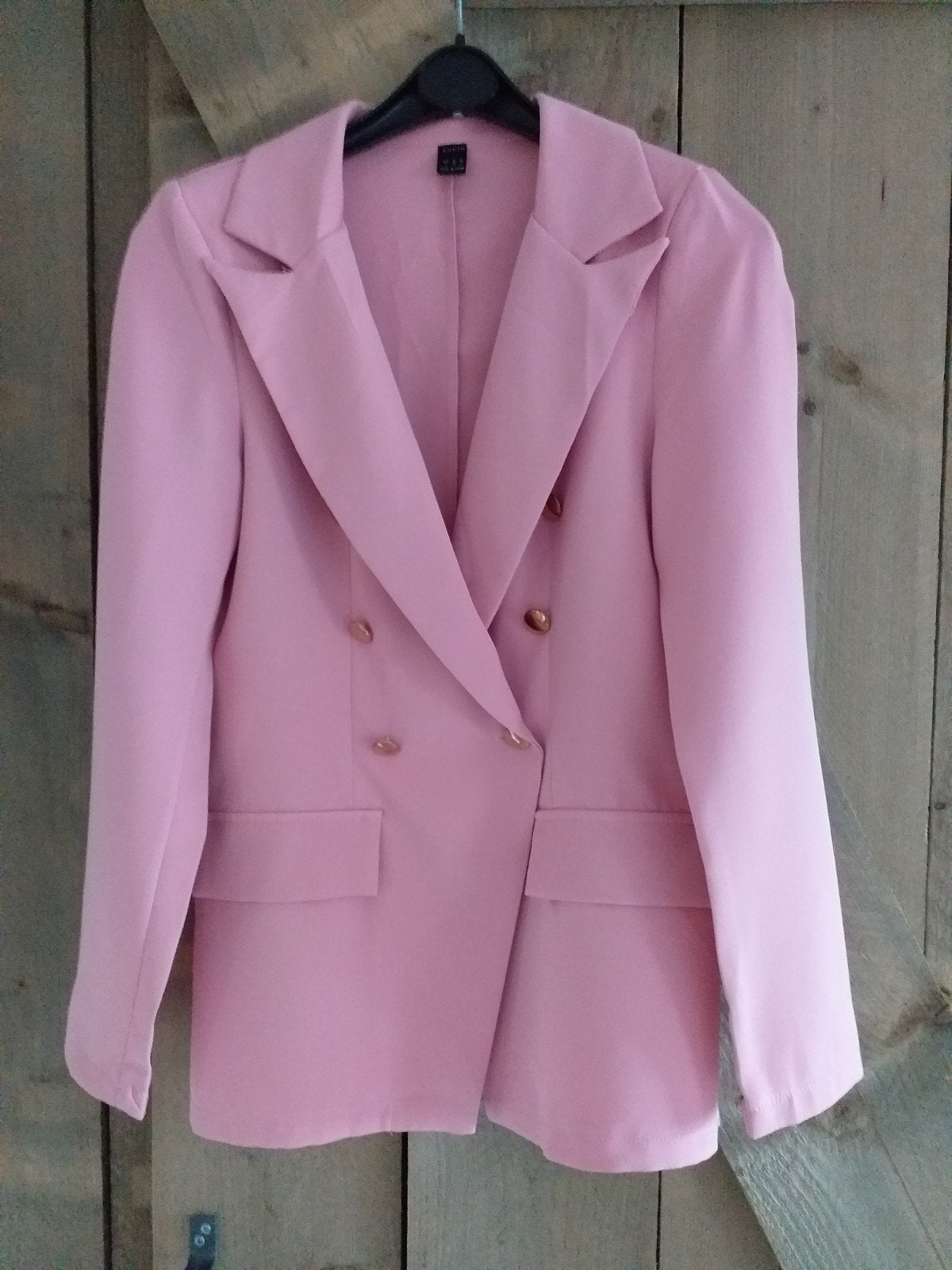 Roze double-breasted blazer, Maat 38/40 (M), Ophalen of Verzenden, Jasje, Roze