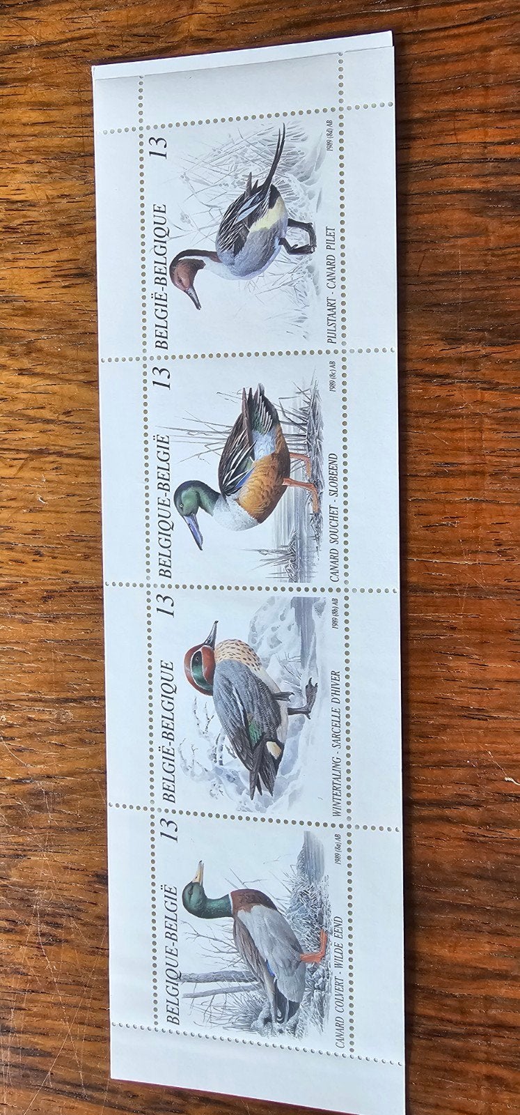 Postzegelboekje België - Watervogels 1989, Verzenden