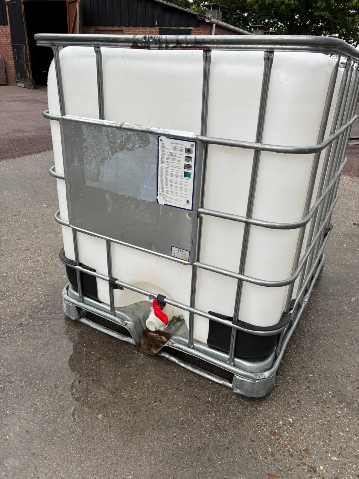 Ibc 1000 liter, 150 liter of meer, Ophalen of Verzenden, Zo goed als nieuw