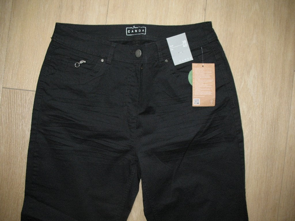 Canda 7/8 Stretch Broek Zwart Mt. M Niet gedragen (nr 1 ), Maat 38/40 (M), Zwart, Nieuw, Ophalen of Verzenden