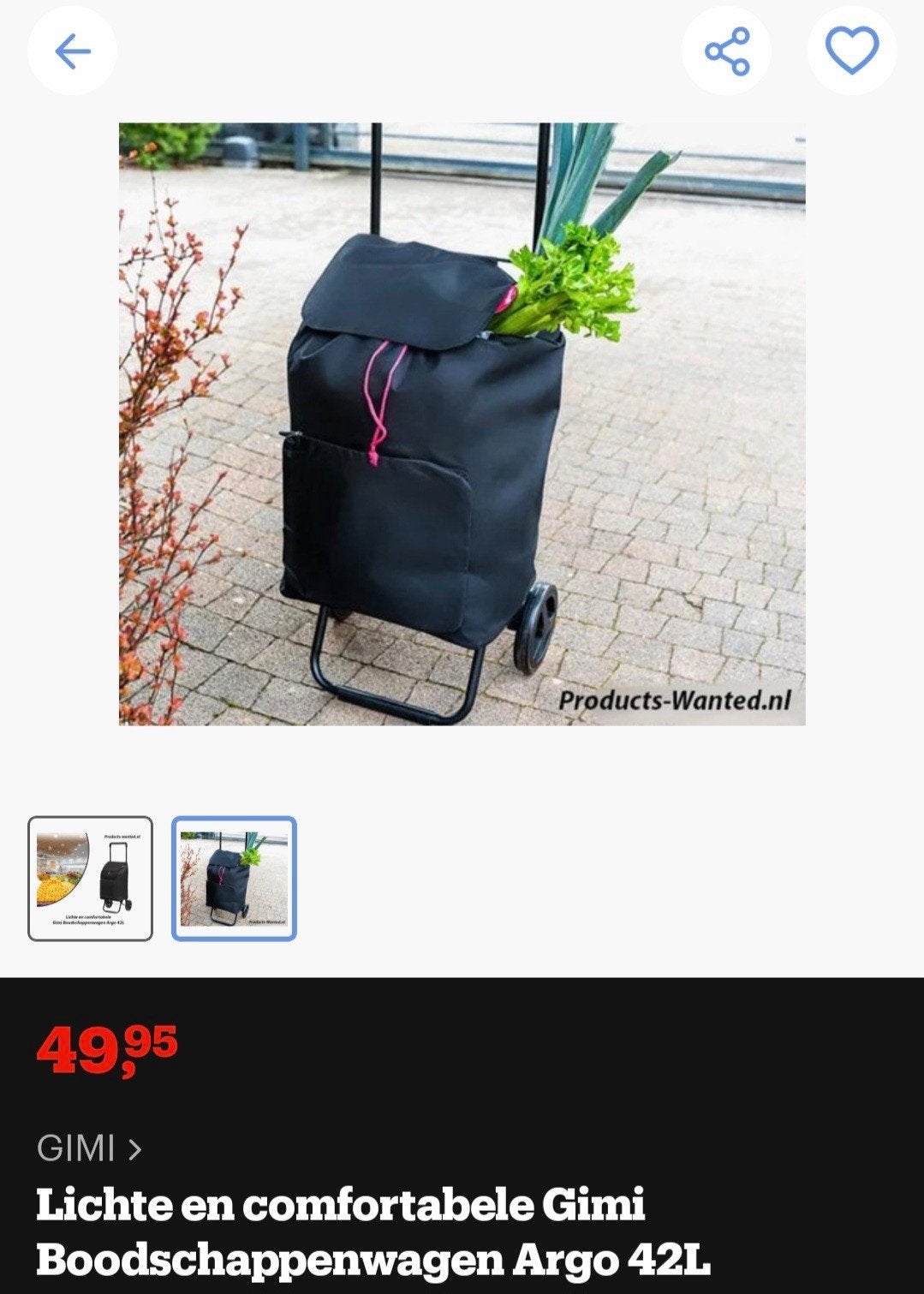 Boodschappentrolley Z.G.A.N, Ophalen, Zo goed als nieuw