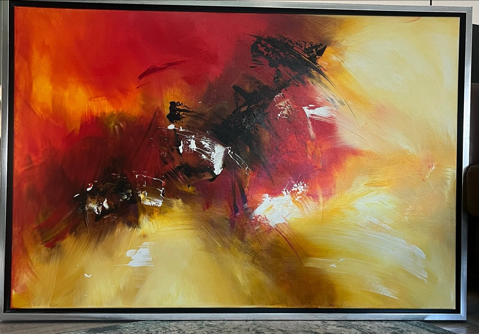 Groot Abstract Schilderij Christiane Middendorf 120x80, Ophalen of Verzenden