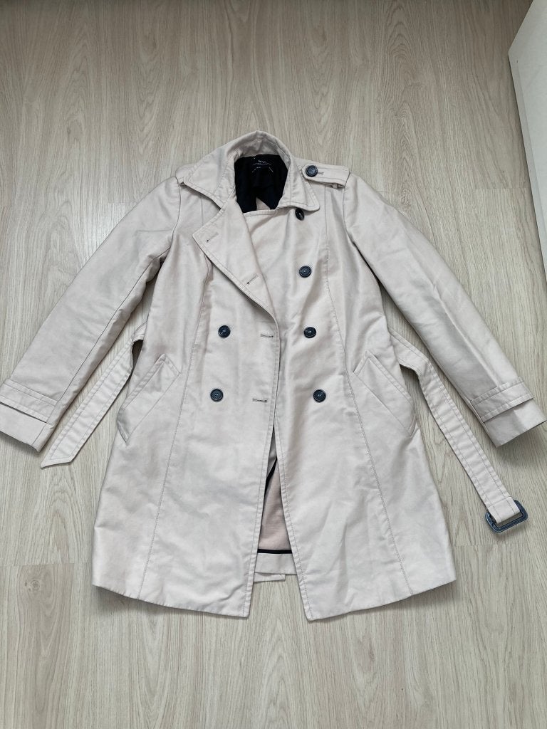 Zara, beige/ crème herfstjas dames, maat S, Ophalen of Verzenden, Zo goed als nieuw, Maat 36 (S), Zara