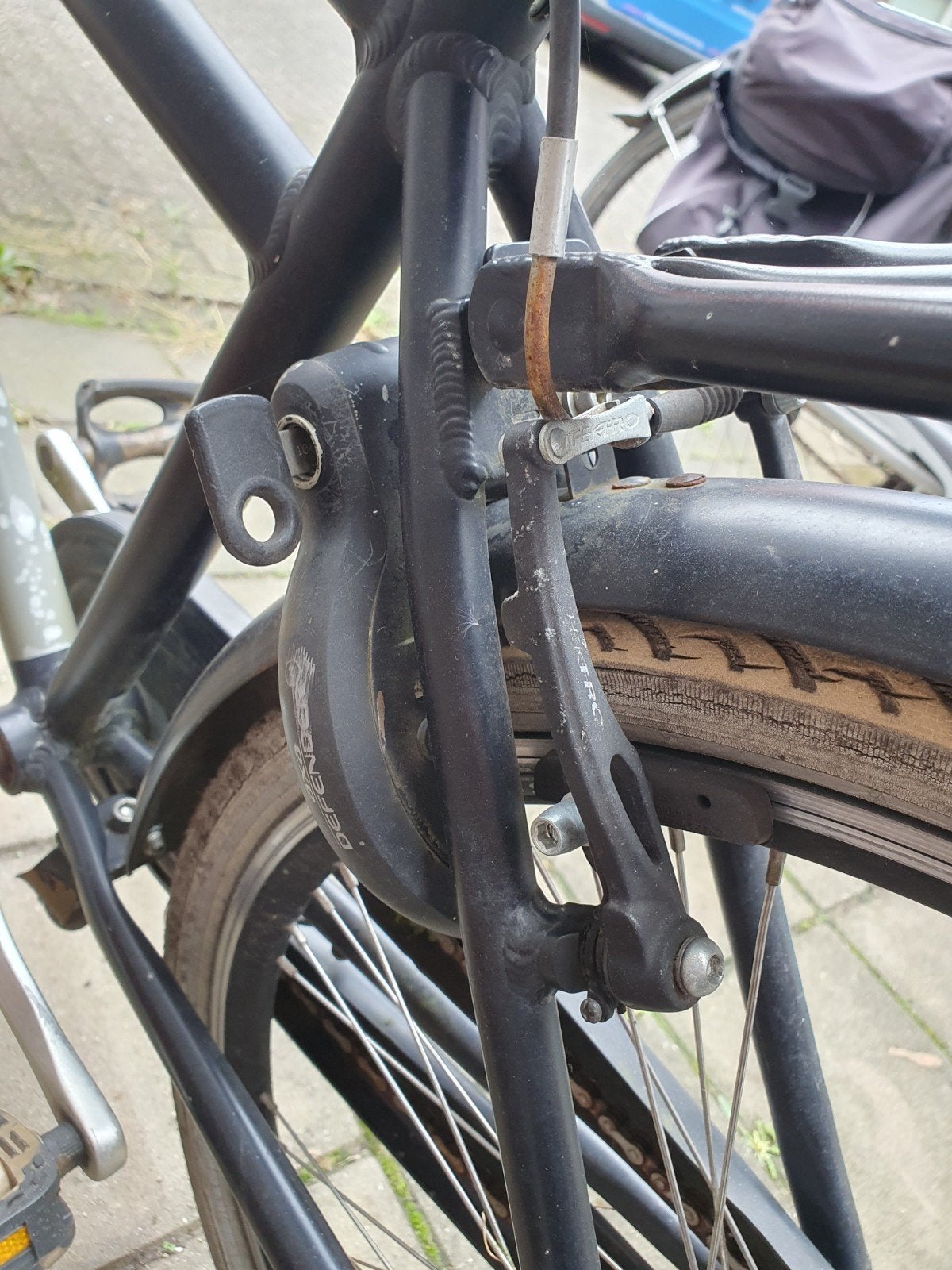 Shimano Nexus Achternaaf met Rem en Spatbord, Ophalen