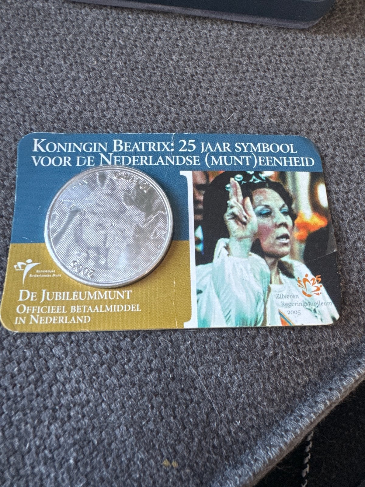 Zilveren Jubileummunt Koningin Beatrix 2005, Postzegels en Munten, Munten | Nederland, Ophalen, Koningin Beatrix, Zilver, Overige waardes
