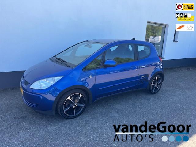 Mitsubishi Colt 1.5 QS Ninety, '07, airco, elec. pakket, apk, Stof, Gebruikt, 4 cilinders, Blauw