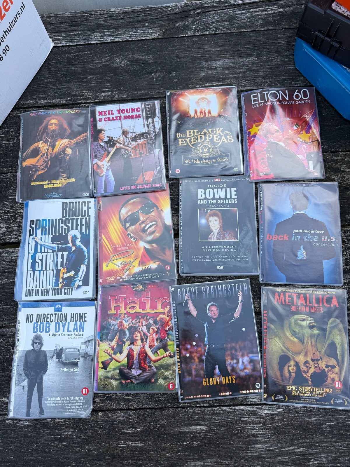 Diverse Muziek DVD's: Bruce Springsteen, Bowie, Metallica, Cd's en Dvd's, Ophalen, Alle leeftijden, Nederlands, Concert