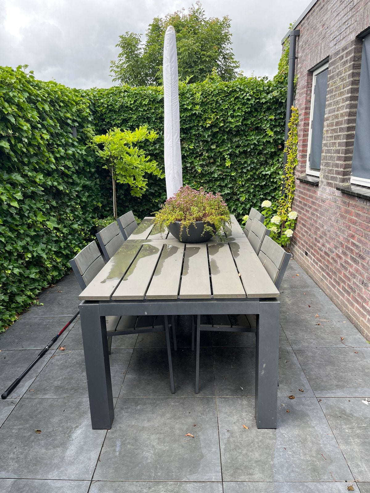 B7 Beach Tuinset 6-persoons, polywood met kussens, Ophalen, Overige materialen, Gebruikt, Eettafel