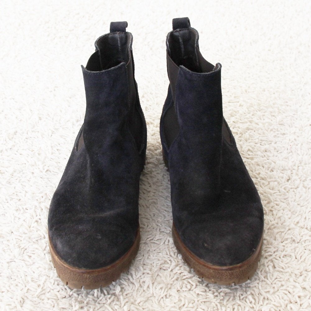 Mooie Suede Vintage Dames Laarsjes (Maat 41) € 25,-, Zwart, Lage of Enkellaarzen, Ophalen of Verzenden, Vintage
