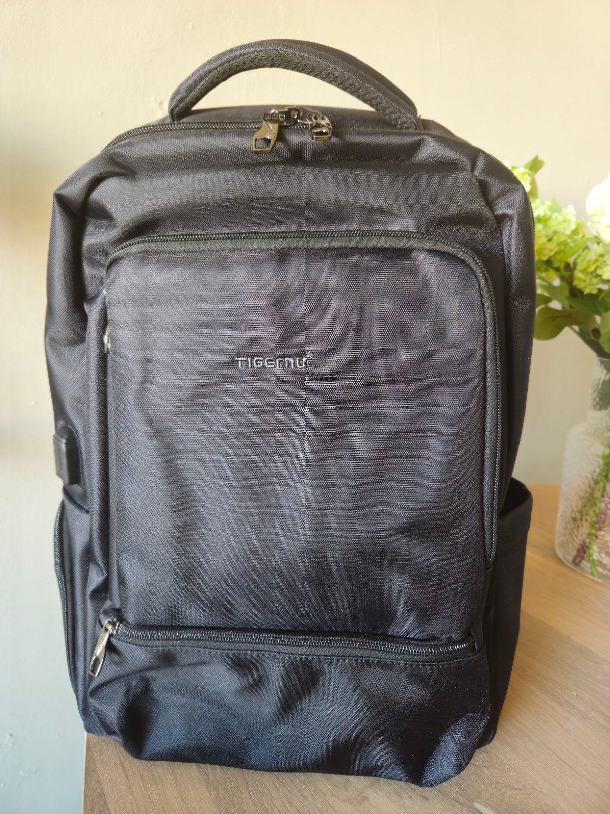 Tigernu rugzak met laptopvak (max 15.6 inch) en regenhoes, 25 tot 40 cm, Nieuw, Ophalen of Verzenden, Waterdicht