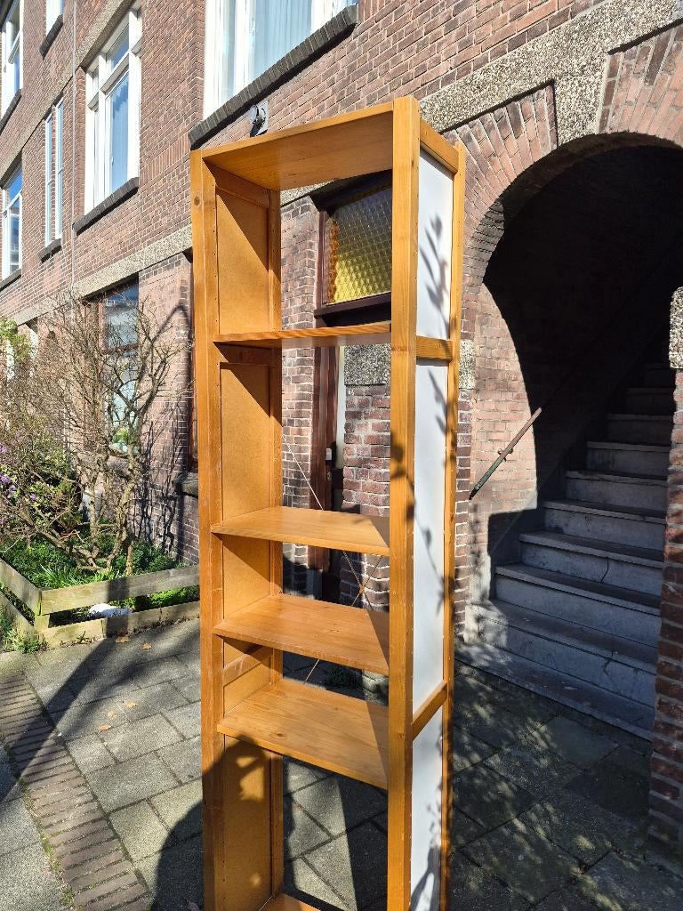 Lundia rek, massief grenen bestaande uit 1 rek , boekenrek,, Ophalen, Met plank(en), Minder dan 50 cm, Gebruikt