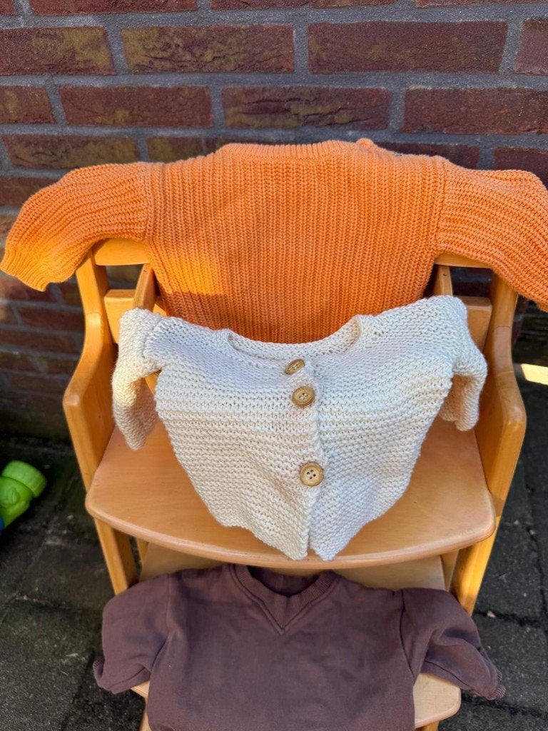Oranje gebreide babytrui met lange mouwen, Ophalen, Gebruikt, Jongetje of Meisje