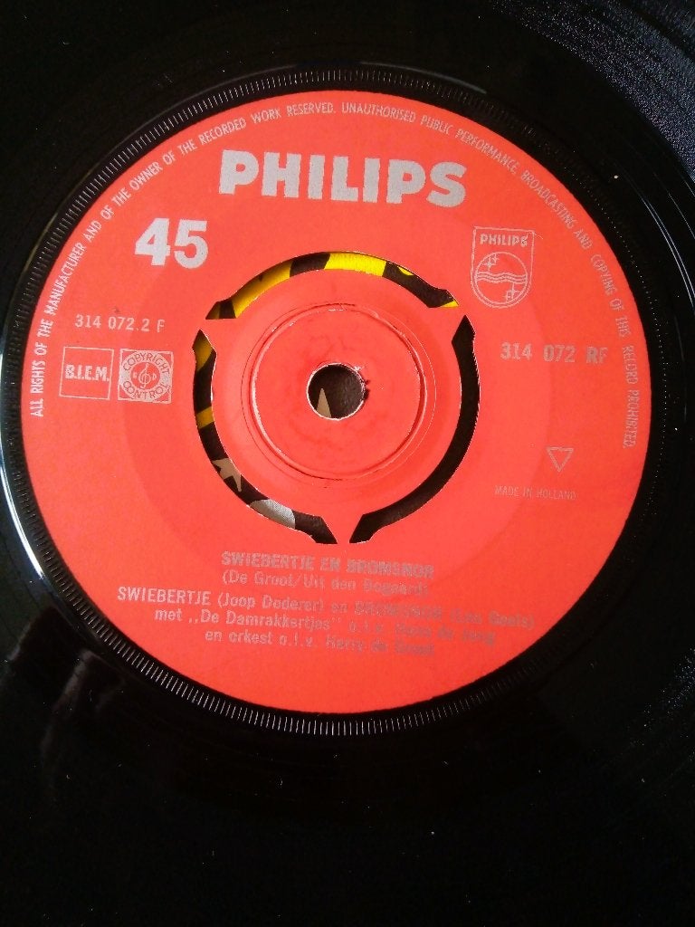 original single- swiebertje & damrakkertjes-swiebertje*1963*, Cd's en Dvd's, Gebruikt, Originele persing, 7 inch, Ophalen of Verzenden