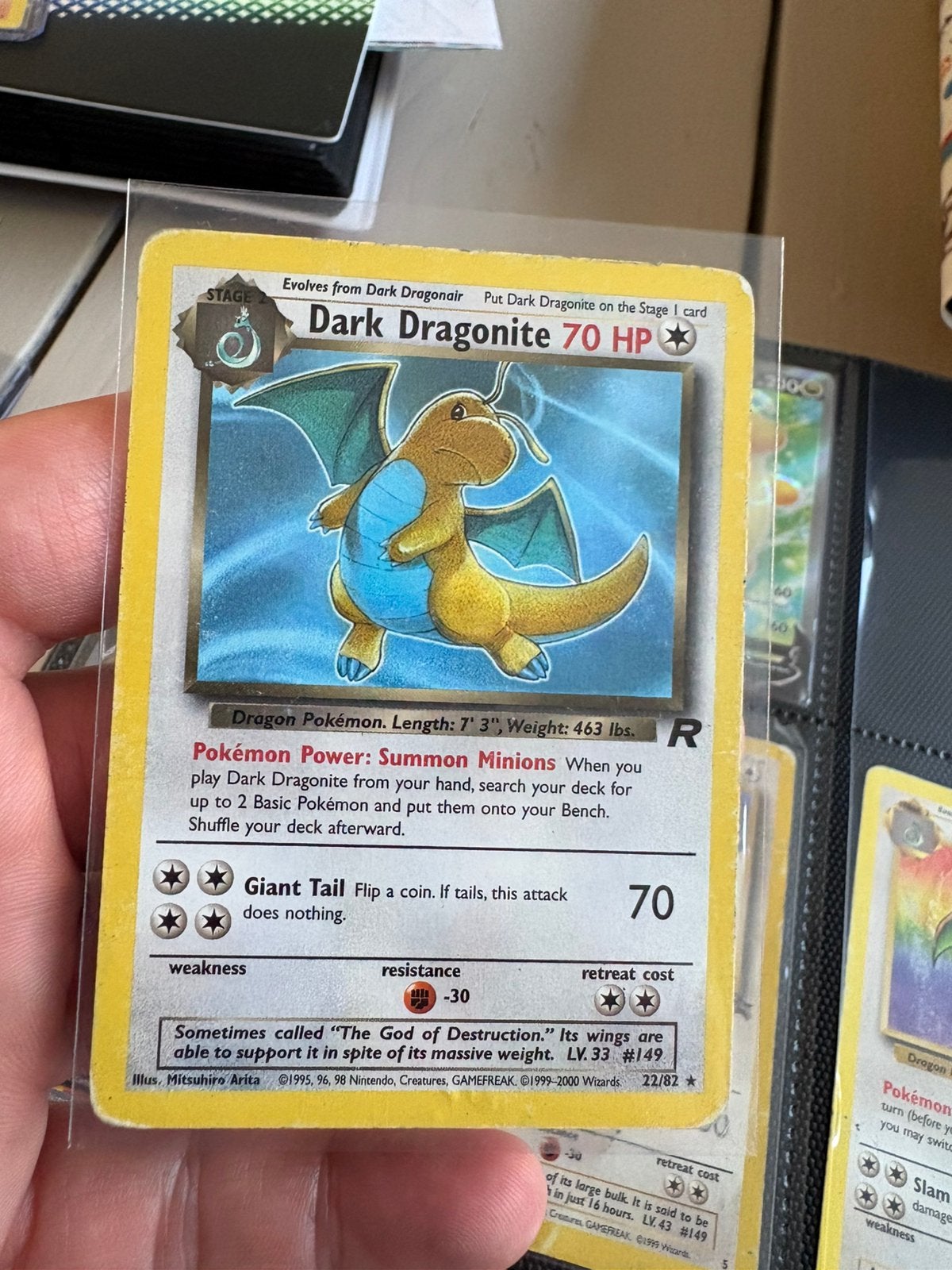 Dark dragonite, Ophalen of Verzenden, Zo goed als nieuw, Meerdere kaarten, Foil